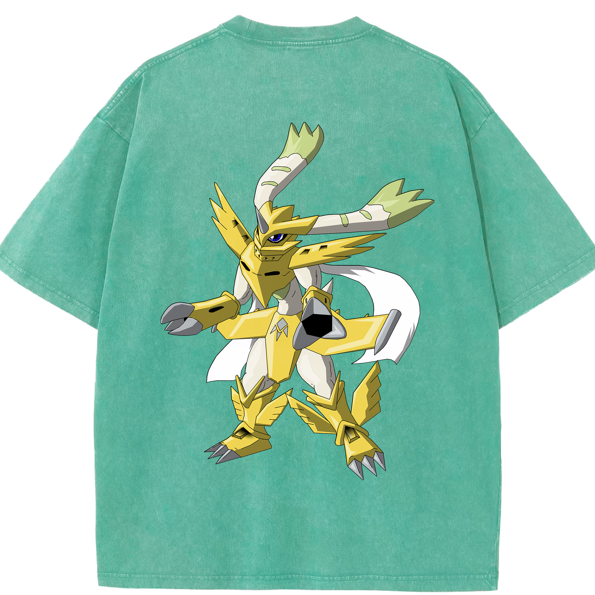（画像用） Digimon デジタルモンスター/デジモン 綿100% ヴィンテージ風 半袖Tシャツ（背面プリント）